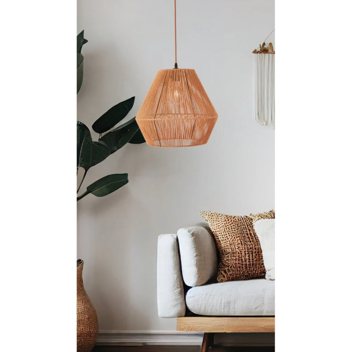 Buenavista Lámpara Colgante Cuerda SKD-P80053 Diseño Natural para Salones y Comedores 2