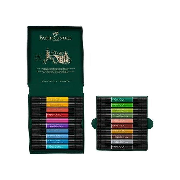 Rotulador Faber-Castell Pitt Artist Pens Doble Punta Pincel Caja De 20