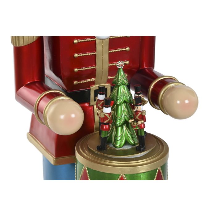 DKD Home Decor Figura Navidad Tradicional Multicolor LED Resina Musical Movimiento 108 x 30 x 26 cm 1