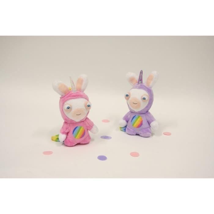 CONEJOS CRETINOS Peluche Unicornio Lapicorne Sonido Rosa - 18 cm 1