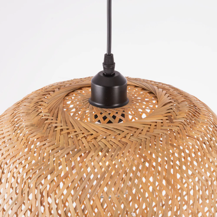 Kasukabe Lámpara Colgante Bambú SKD-P80003 Estilo Natural Mediterráneo Boho-Chic para Salones Comedores Dormitorios 4