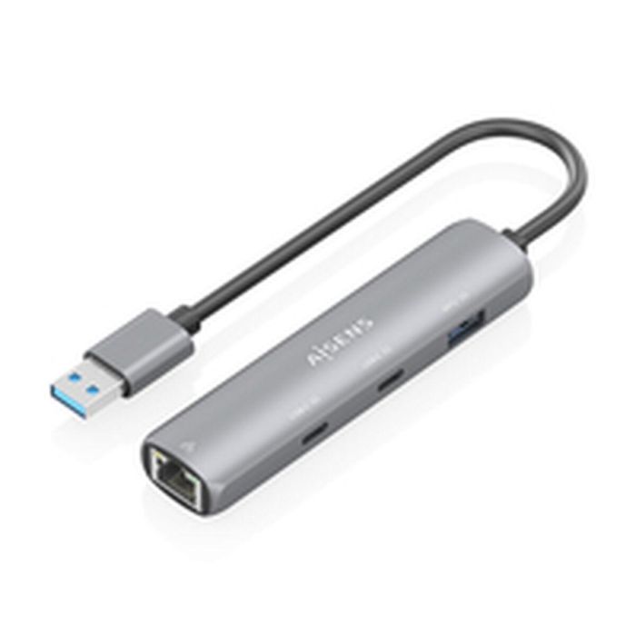 Hub USB Aisens ASUC-4P036-GR Gris 3 Hub USB Aisens ASUC-4P036-GR Gris 3