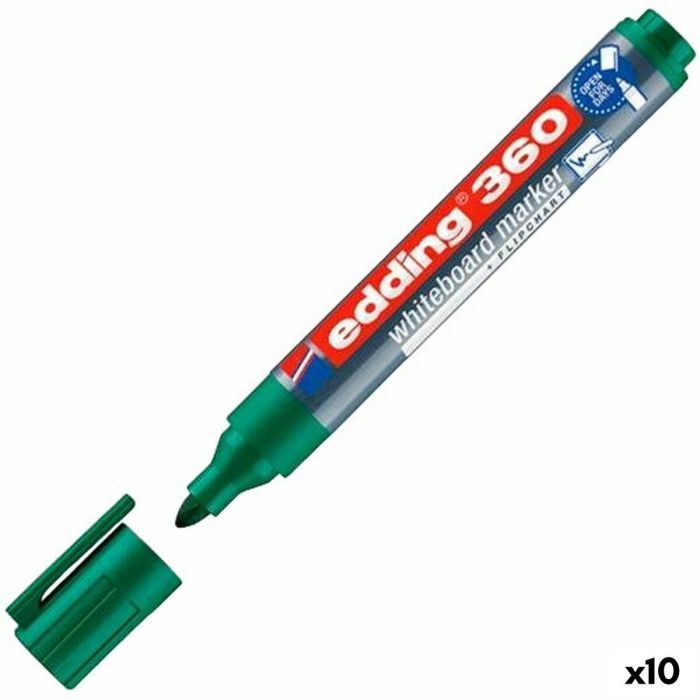 Rotulador para Pizarra Edding 360 Verde (10 Unidades) Rotulador para Pizarra Edding 360 Verde (10 Unidades)