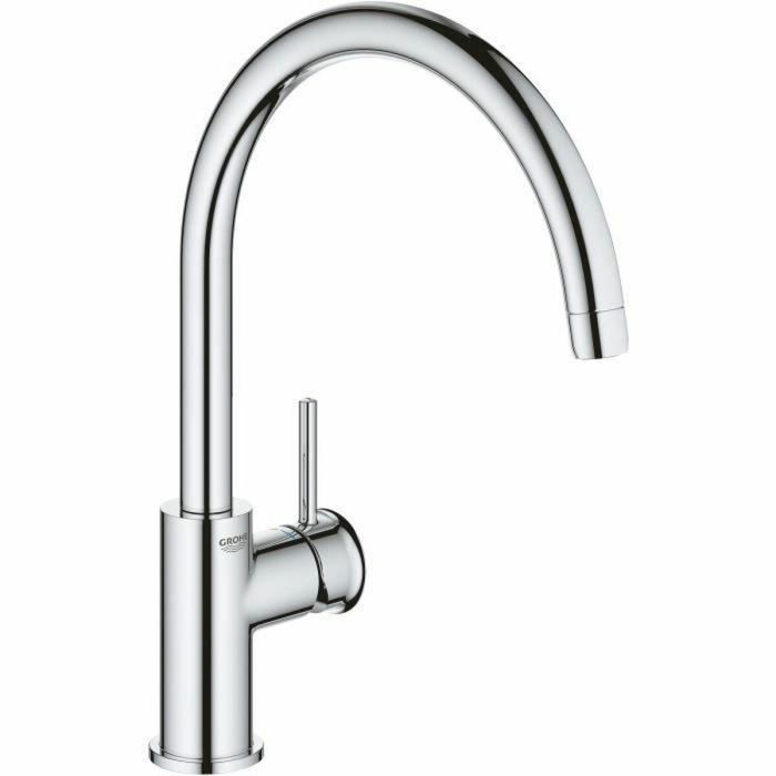 Grohe Grifo Monomando de Fregadero Caño Alto, Ducha Extraíble con 2 Chorros, Giro 360°, Limitador de Flujo