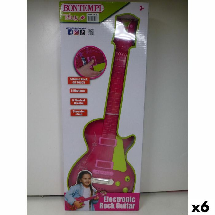 Guitarra Infantil Bontempi 20 x 56 x 4 cm (6 Unidades) 8 Guitarra Infantil Bontempi 20 x 56 x 4 cm (6 Unidades) 8