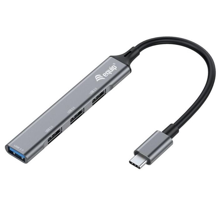 Equip Hub USB Tipo C 4 Puertos (1 USB 3.0 + 3 USB 2.0) Carcasa Aluminio Diseño Ultradelgado