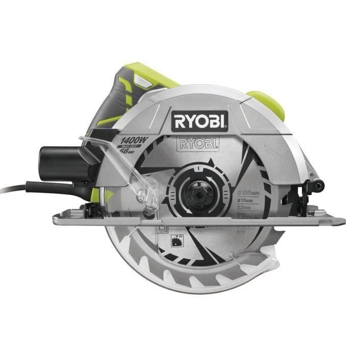 Ryobi Sierra Circular 1400W, Disco 190 x 16 mm, 20 Dientes, Profundidad de Corte 66 mm a 90° 4 Ryobi Sierra Circular 1400W, Disco 190 x 16 mm, 20 Dientes, Profundidad de Corte 66 mm a 90° 4