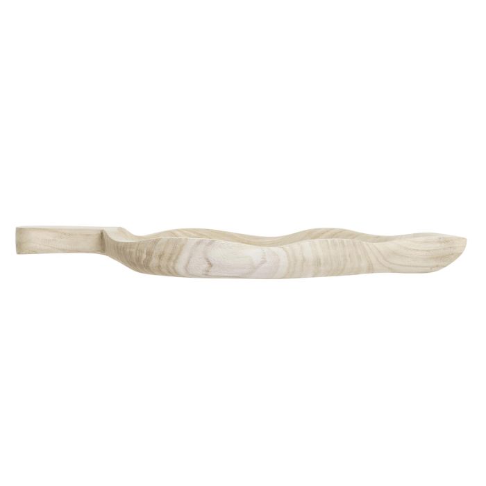 DKD Home Decor Centro Mesa Tropical de Paulownia Marrón Claro con Forma de Hoja 28x5x56 cm 1