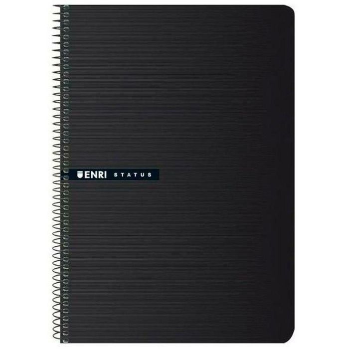 Cuaderno ENRI Status 100 Hojas A4 Negro (5 Unidades) 1 Cuaderno ENRI Status 100 Hojas A4 Negro (5 Unidades) 1