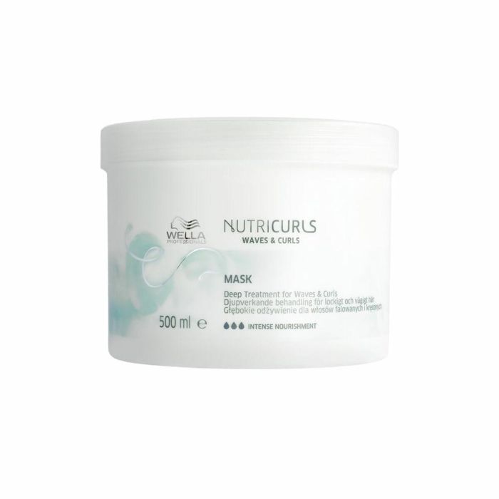Wella Professionals NUTRICURLS Mascarilla para Rizos y Ondas 500 ml - Nutrición Profunda Nivel 3, Hidratante y Anti-Frizz