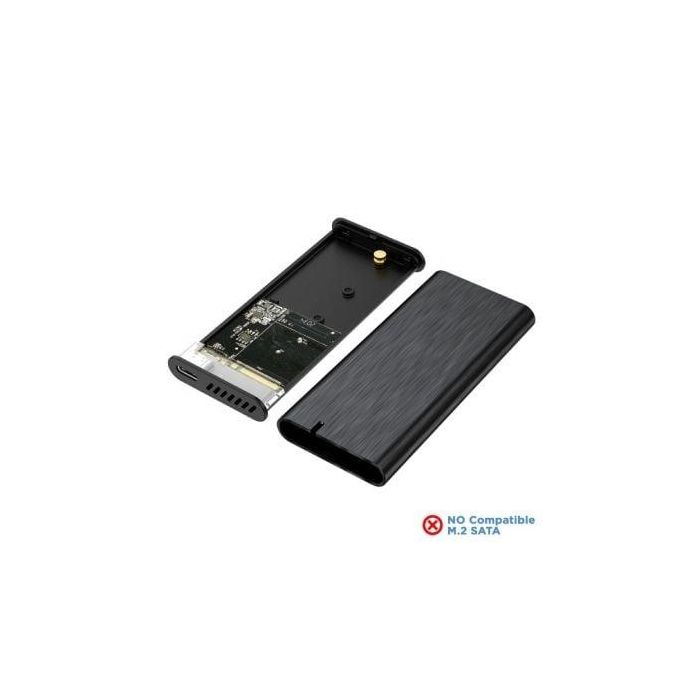 Aisens Caja Externa M.2 NVMe a USB 3.2 Gen2, Aluminio, Compatible con SSD M.2 NVMe (B+M/M), Hasta 10Gbps, 2242/2260/2280 2