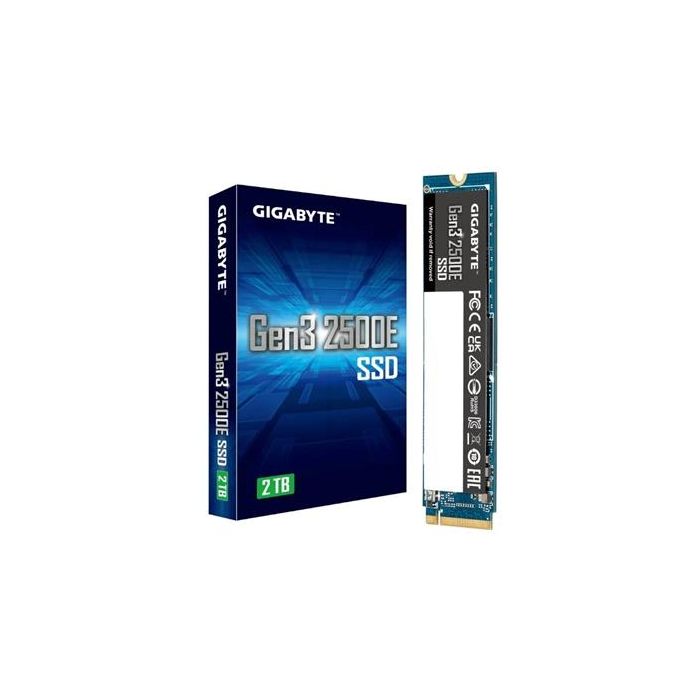 Gigabyte Gen3 2500E SSD 2TB M.2 PCIe 3.0 NVMe 1.3 3D NAND 2400MB/s Lectura 2000MB/s Escritura para PC y Portátil
