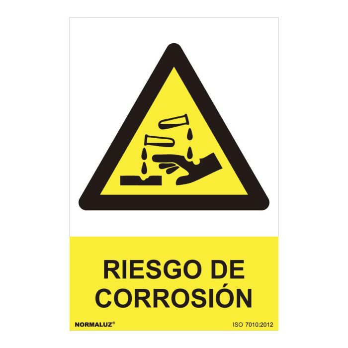 Normaluz Cartel Peligro "Riesgo de Corrosión" PVC 0.7mm 30x40cm 0 Normaluz Cartel Peligro "Riesgo de Corrosión" PVC 0.7mm 30x40cm 0