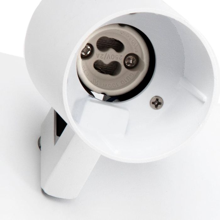Lumiastra Aplique de Pared Doble Foco Orientable de Aluminio Blanco 2xGU10 para Interior Sin Bombilla 3 Lumiastra Aplique de Pared Doble Foco Orientable de Aluminio Blanco 2xGU10 para Interior Sin Bombilla 3