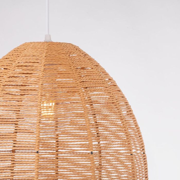 Lámpara Colgante Cuerda Natural Marilia SKD-P80012, Casquillo E27, Ideal para Salón, Comedor, Restaurante, Diseño Rústico y Cálido 1 Lámpara Colgante Cuerda Natural Marilia SKD-P80012, Casquillo E27, Ideal para Salón, Comedor, Restaurante, Diseño Rústico y Cálido 1