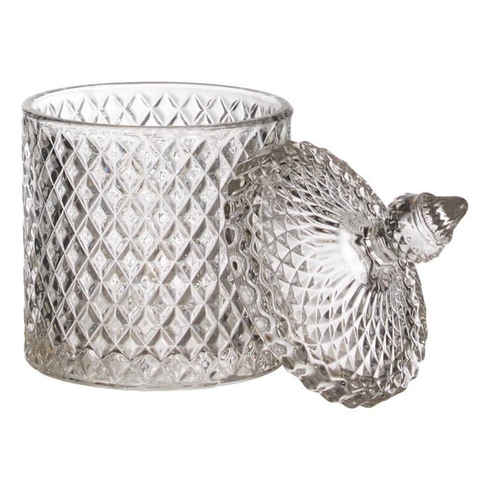 Home Deco Factory Bombonera de Cristal, Altura 13.5 cm, Diámetro 8.5 cm 2 Home Deco Factory Bombonera de Cristal, Altura 13.5 cm, Diámetro 8.5 cm 2