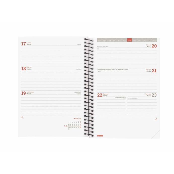 Agenda Finocam SVH Rojo 12 x 17,1 cm 2024-2025 2