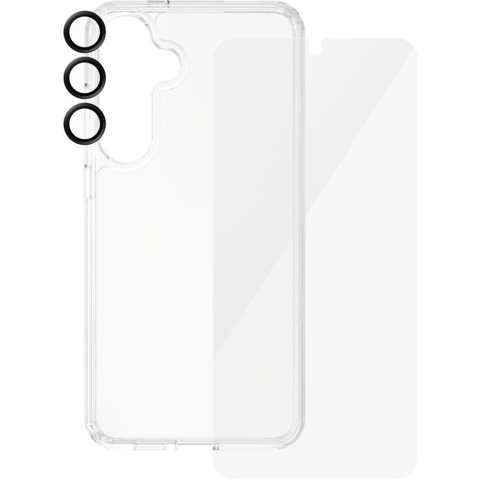 PanzerGlass 3-en-1 Pack Protector Pantalla Samsung Galaxy S24 Plus / UWF Vidrio Templado con EasyAligner Antirayado Antigolpes Transparente 7