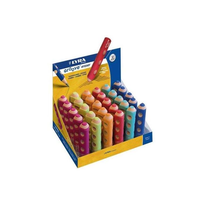 Goma De Borrar Lyra Triple Gomma Expositor De 30
