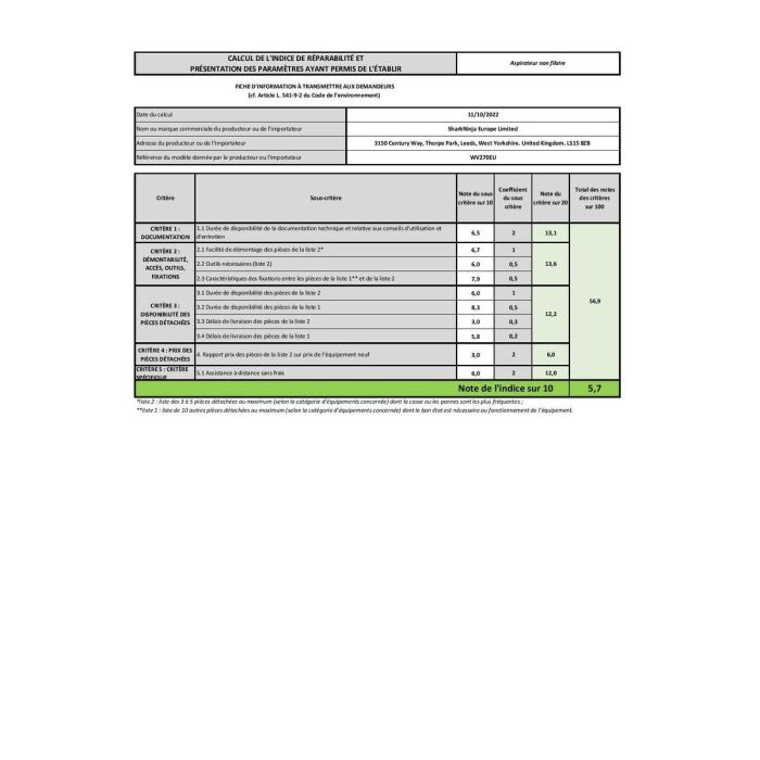 Shark WV270EU Aspirador de mano Seco HEPA Sin bolsa para todo tipo de superficies Azul Batería 0.1L 15 min 6