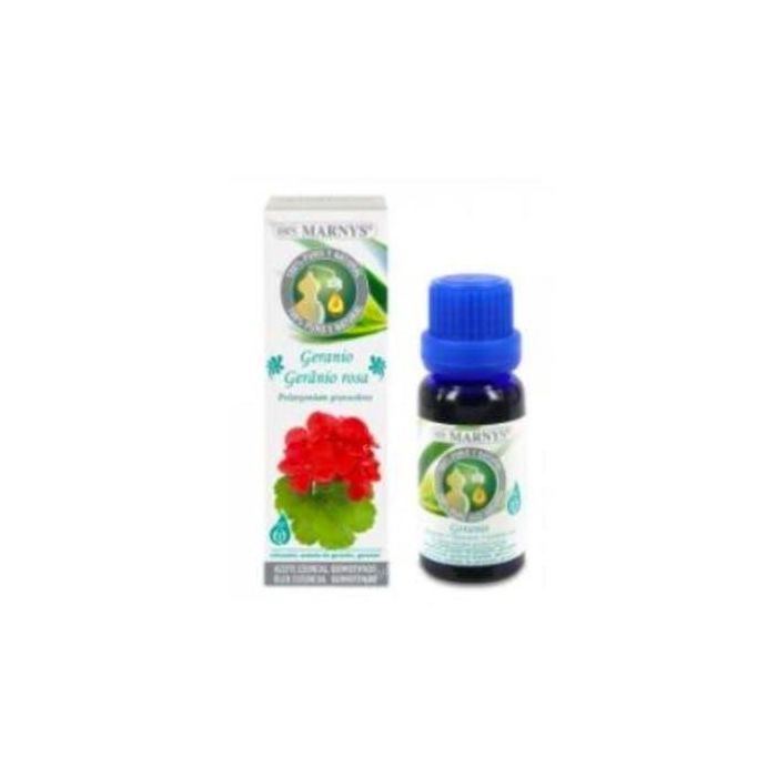 MARNYS Geranio Aceite Esencial Alimentario 15ml - Pelargonium graveolens, Quimiotipo: Citronellol