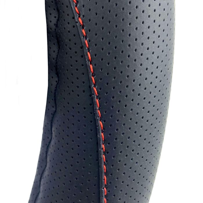 Momo MOMLSWC010BR Funda Volante Elegante Universal Negro y Rojo 38-39 cm 2