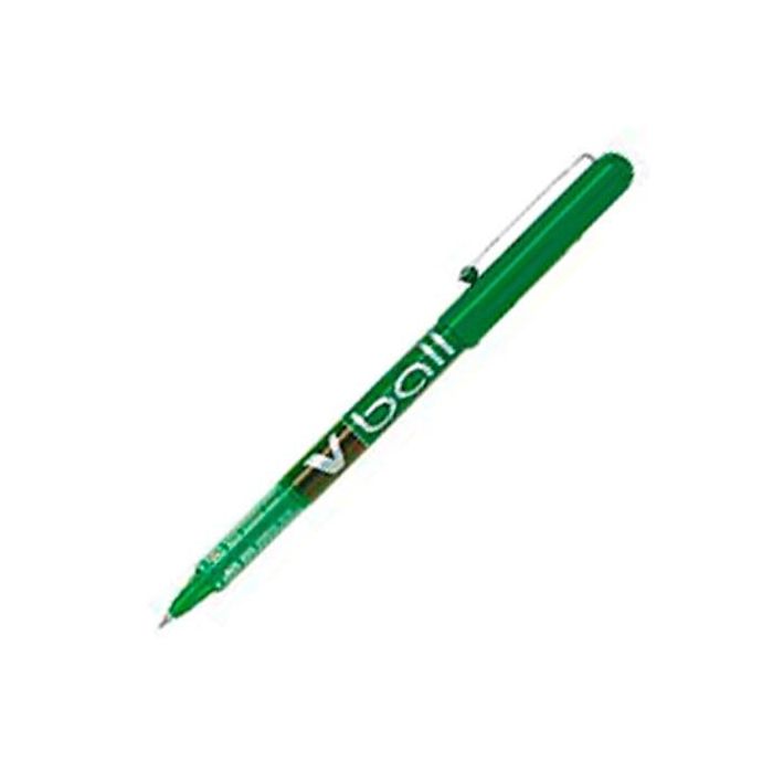 Pilot Roller V-Ball 07 Tinta Líquida Verde 0.7 mm (12 Unidades) con Visor de Tinta y Sistema VSystem de PILOT (12 Unidades)
