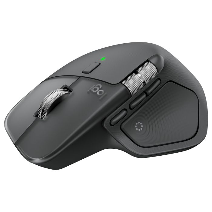Logitech MX Master 4 Ratón Inalámbrico Ergonómico Grafito con Respuesta Háptica Avanzada y Desplazamiento Ultrarrápido USB-C Bluetooth 8000 DPI