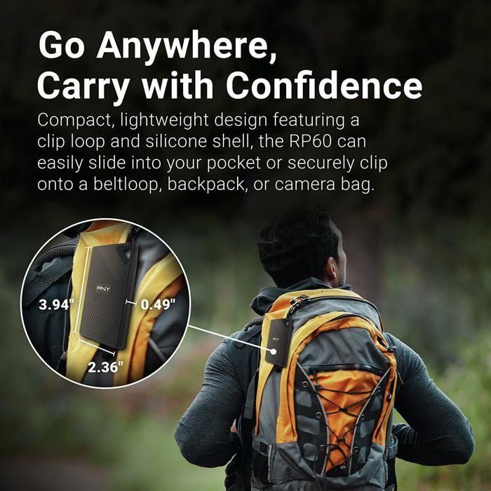 PNY PNY1720488521268 SSD Portátil RP60 2TB USB 3.2 Gen 2x2 2 PNY PNY1720488521268 SSD Portátil RP60 2TB USB 3.2 Gen 2x2 2