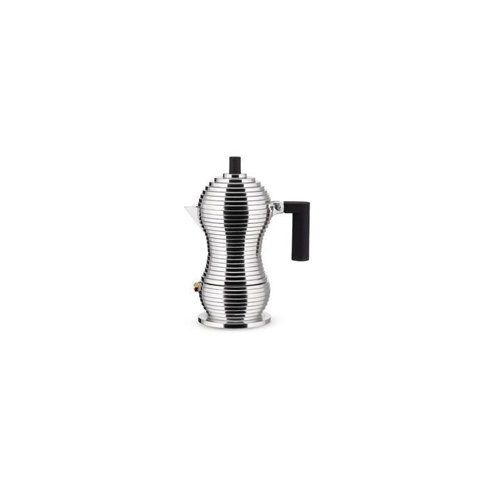 Pulcina Cafetera 1 Taza Aluminio Fundido Negra ALESSI MDL02/1 B