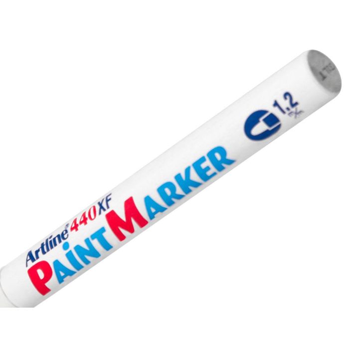 Rotulador Artline Marcador Permanente Ek-440 Xf Blanco Punta Redonda 1.2 mm Metal Caucho Y Plastico 12 unidades 4