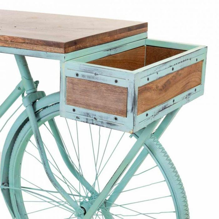 Recibidor Alexandra House Living Bike Turquesa Madera Hierro 50 x 94 x 198 cm 5