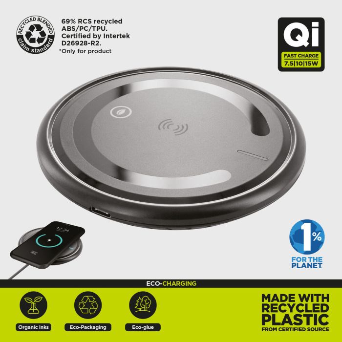 muvit for change cargador sobremesa inalámbrico Qi 7,5-10-15W 3A negro 3 muvit for change cargador sobremesa inalámbrico Qi 7,5-10-15W 3A negro 3