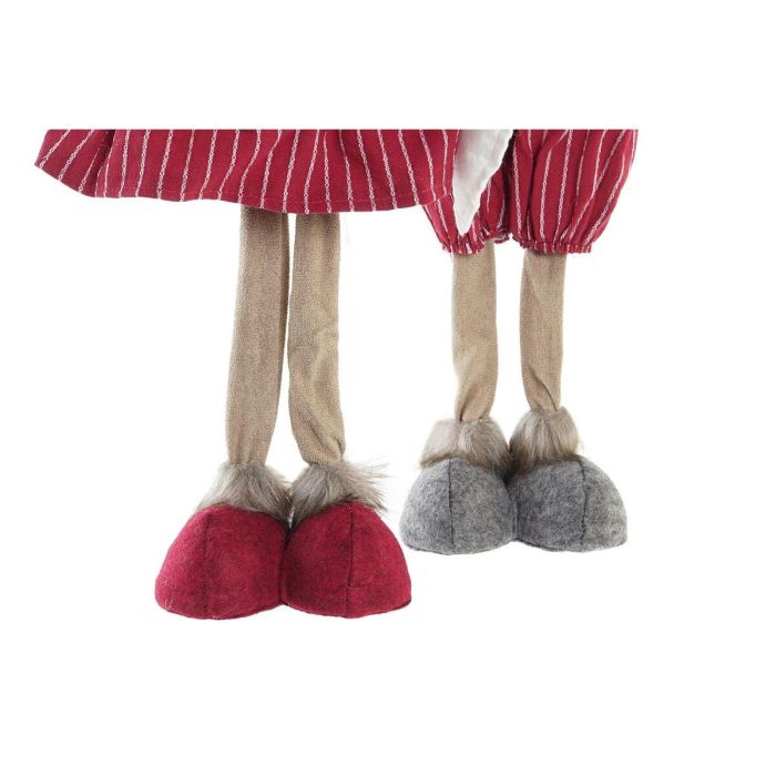 Figura Navidad Tradicional DKD Home Decor Rojo Blanco 10 x 58 x 20 cm (2 Unidades) 2 Figura Navidad Tradicional DKD Home Decor Rojo Blanco 10 x 58 x 20 cm (2 Unidades) 2