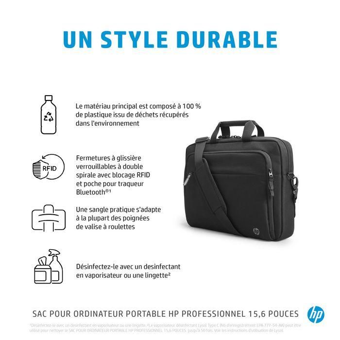 HP Professional 15.6-inch Laptop Bag – Mochila Ecológica para Portátil, Diseño Duradero y Organizador Interno 11 HP Professional 15.6-inch Laptop Bag – Mochila Ecológica para Portátil, Diseño Duradero y Organizador Interno 11