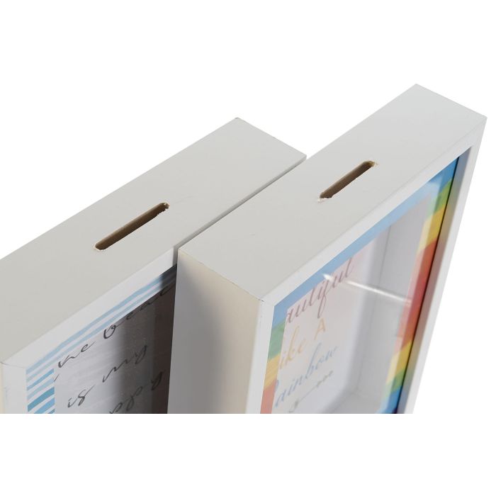 Hucha DKD Home Decor Blanco Azul 4.5 x 24.5 x 19.5 cm (12 Unidades) 1 Hucha DKD Home Decor Blanco Azul 4.5 x 24.5 x 19.5 cm (12 Unidades) 1