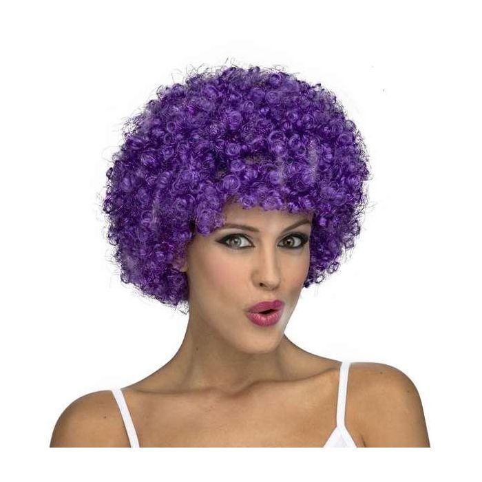 Peluca rizada morada Peluca rizada morada