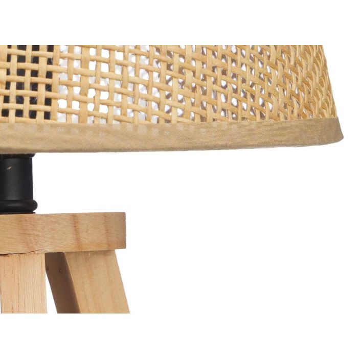 Lámpara de Sobremesa Giftdecor Pantalla Natural Cónica 39 cm Madera Pino - Marrón (4 Unidades) 3 Lámpara de Sobremesa Giftdecor Pantalla Natural Cónica 39 cm Madera Pino - Marrón (4 Unidades) 3