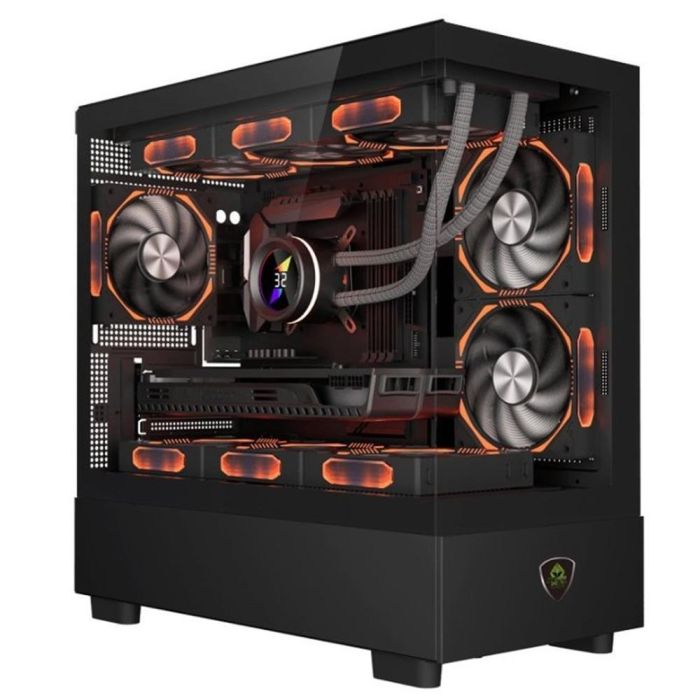 Keep Out XC-301 Glass Caja PC Gaming ATX/ITX Vidrio Templado Negra, Max GPU 420mm, CPU Cooler 165mm