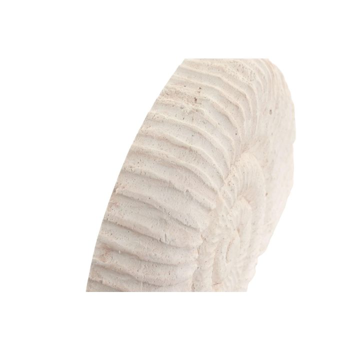 DKD Home Decor Hangzhou design 26b Decoración Mediterráneo Blanco Cemento Simil Piedra Caracola 21 x 4 x 15.5 cm (2 Unidades)