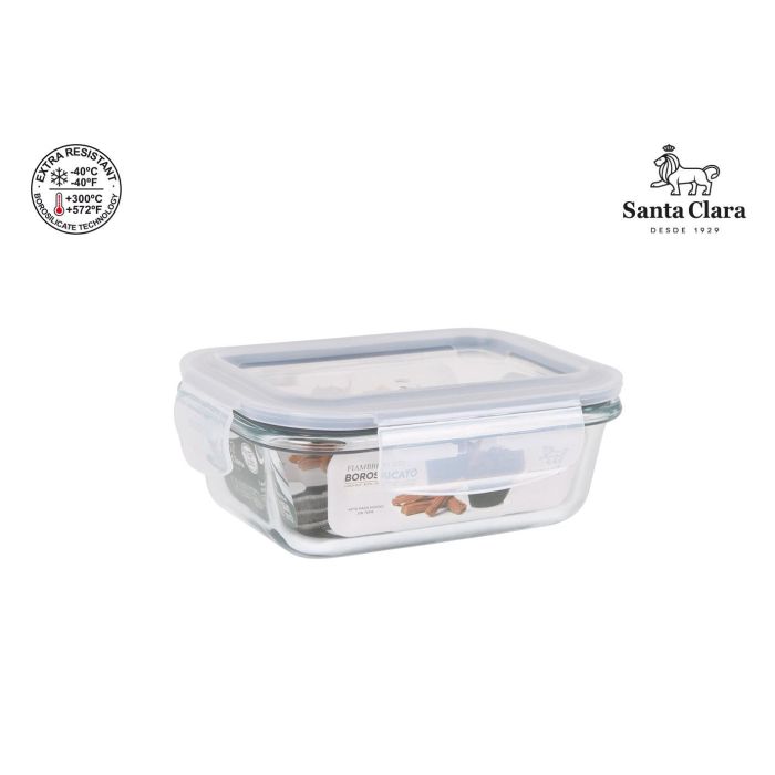 Santa Clara Fiambrera Rectangular Tapa Hermética 375cc 14.5x11 cm Clara (12 Unidades) Santa Clara Fiambrera Rectangular Tapa Hermética 375cc 14.5x11 cm Clara (12 Unidades)