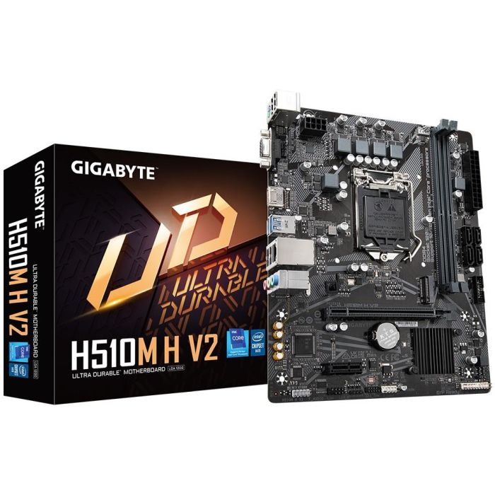 Gigabyte H510M H V2 Placa Base Intel LGA 1200 para 11ª Gen Core, DDR4 3200MHz, PCIe 3.0 M.2, GbE LAN