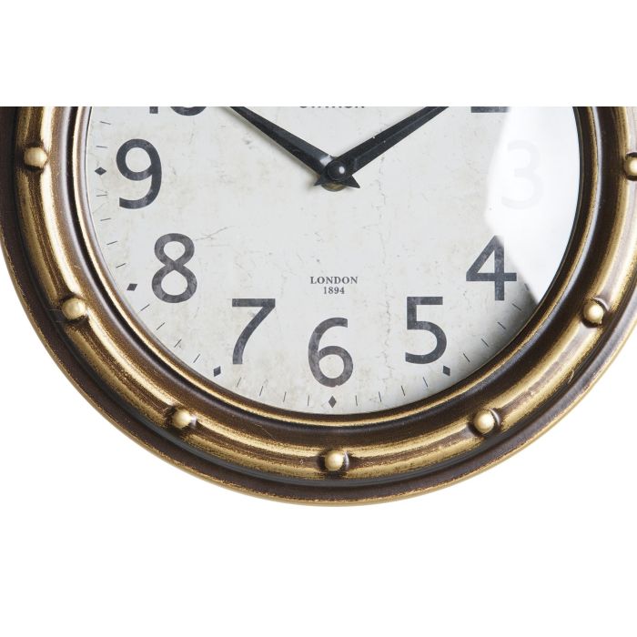 DKD Home Decor Reloj de Pared Vintage Dorado y Negro de Hierro y Cristal - Dimensiones 8x50x28.5 cm (Set de 2 Unidades) 3 DKD Home Decor Reloj de Pared Vintage Dorado y Negro de Hierro y Cristal - Dimensiones 8x50x28.5 cm (Set de 2 Unidades) 3