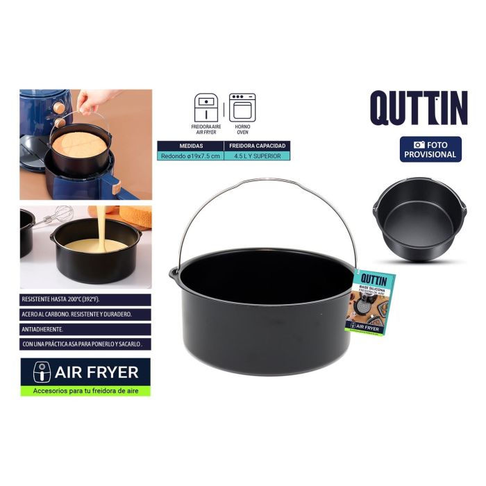 Molde para hornear de 19 cm con asa para Air Fryer Quttin - Inde (8 Unidades) Molde para hornear de 19 cm con asa para Air Fryer Quttin - Inde (8 Unidades)