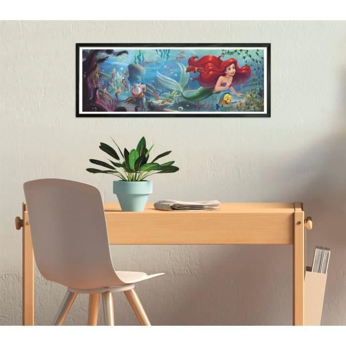 CLEMENTONI Puzzle Panorama Disney La Sirenita 1000 Piezas 98x33cm 3