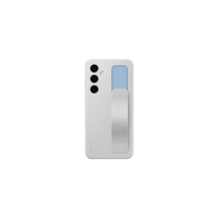 Funda de silicona con correa para Samsung Galaxy S24 FE Gris 3