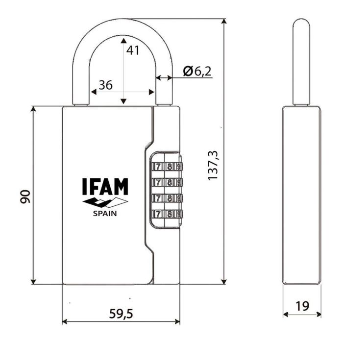 Ifam Guardallaves con Arco G3 para Llaves, Cuerpo en Aleación de Zinc, Apertura Combinación 4 Rodillos, Negro Ifam Guardallaves con Arco G3 para Llaves, Cuerpo en Aleación de Zinc, Apertura Combinación 4 Rodillos, Negro