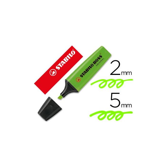 Rotulador Stabilo Boss Fluorescente 70 Verde 10 unidades