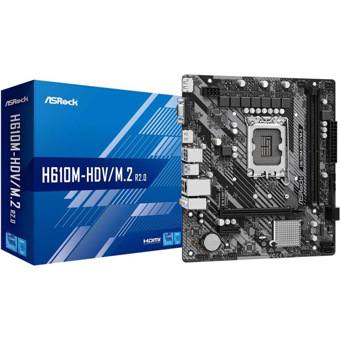 ASRock H610M-HDV/M.2 R2.0 Placa Base Socket 1700 mATX DDR4