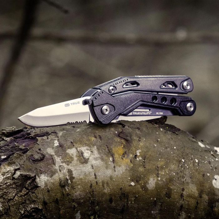 True Handy one Multiherramienta 18 en 1 de Bolsillo con Navaja de Acero Inoxidable y Aluminio con Accesorios Incluidos 9